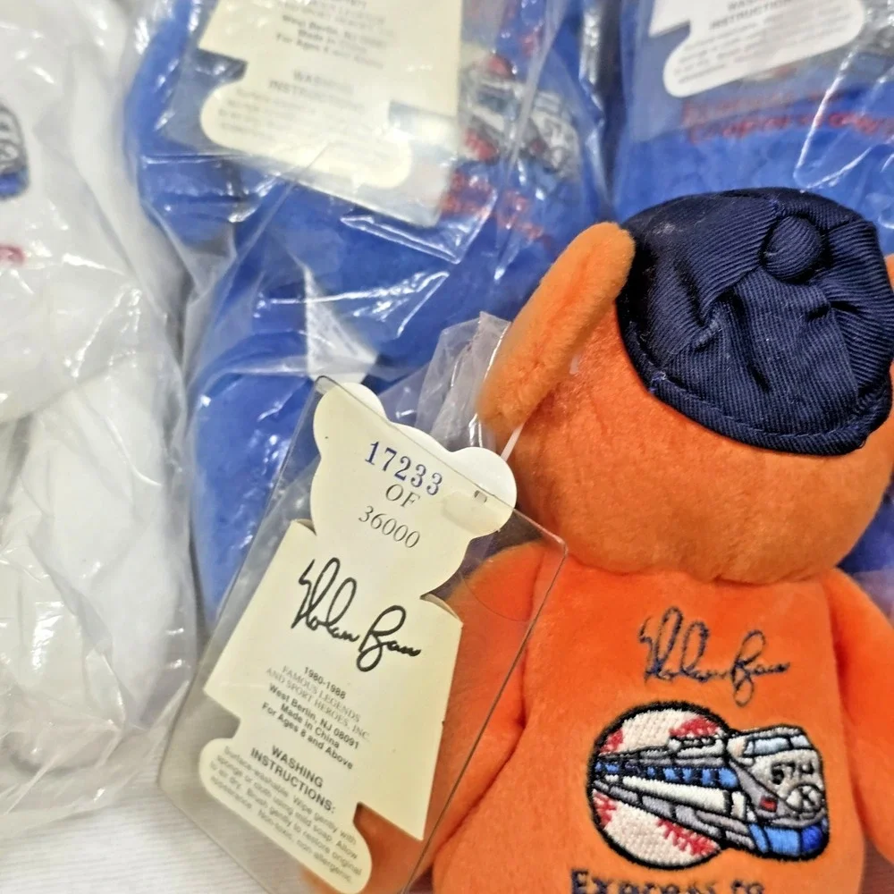 Nolan Ryan Express to Cooperstown Lot Of 5 Stuffed Animal Plush Bear Toys